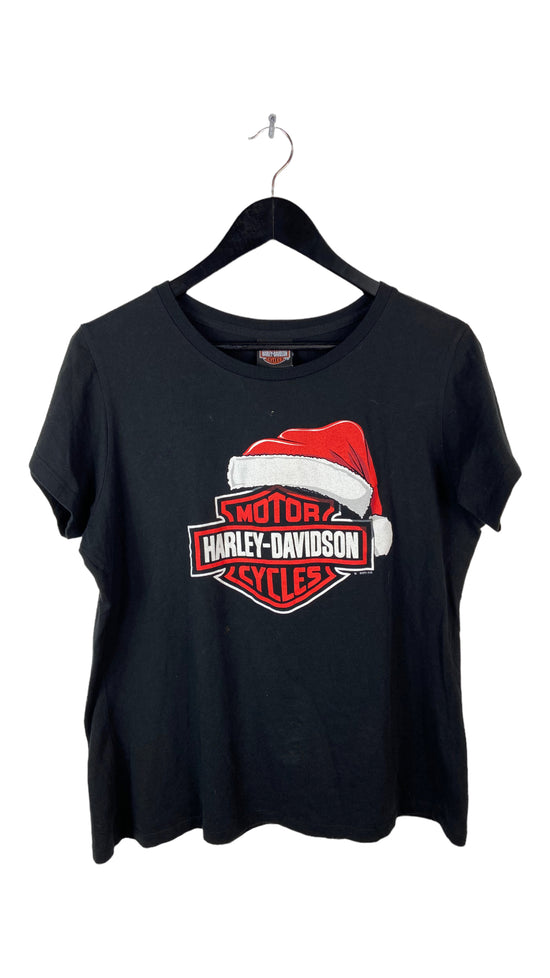 Wmn's Harley Davidson Santa Bourbon Street Tee Sz XL