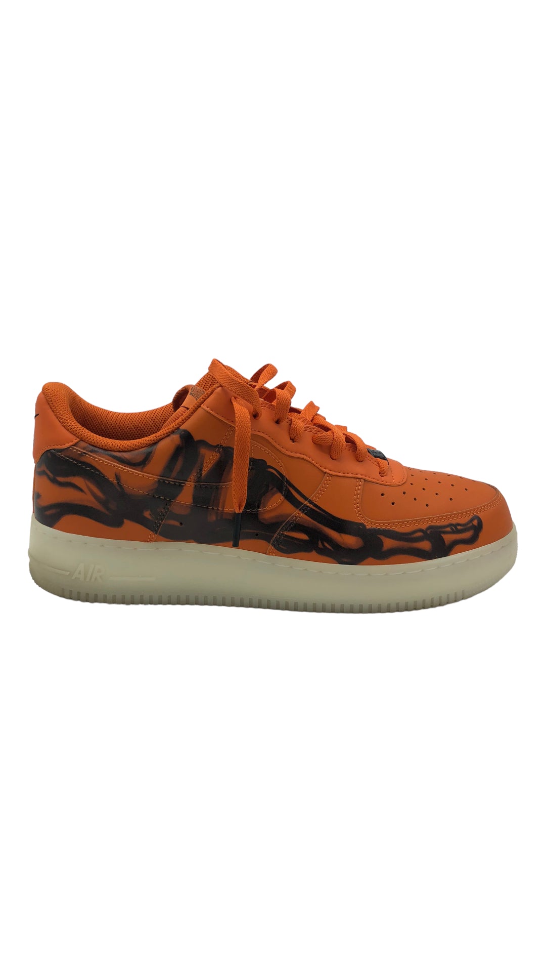 Load image into Gallery viewer, Preowned Nike Air Force 1 Low &amp;#39;Orange Skeleton&amp;#39; Sz 12M/13.5W
