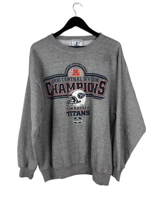 Load image into Gallery viewer, VTG Tennessee Titans 2000 AFC Champions Crewneck Sz XL
