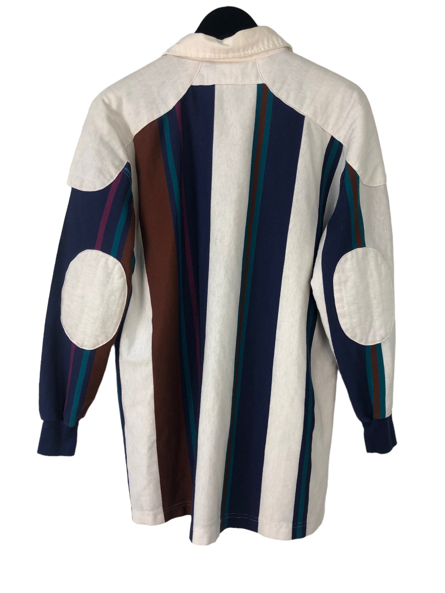 VTG Striped Rugby Wear Long Sleeve Shirt Sz L