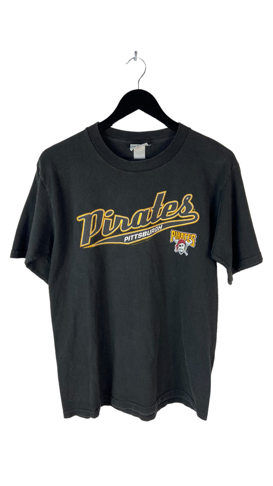 Load image into Gallery viewer, VTG Pittsburgh Pirates Lee Sport Black Tee Sz L
