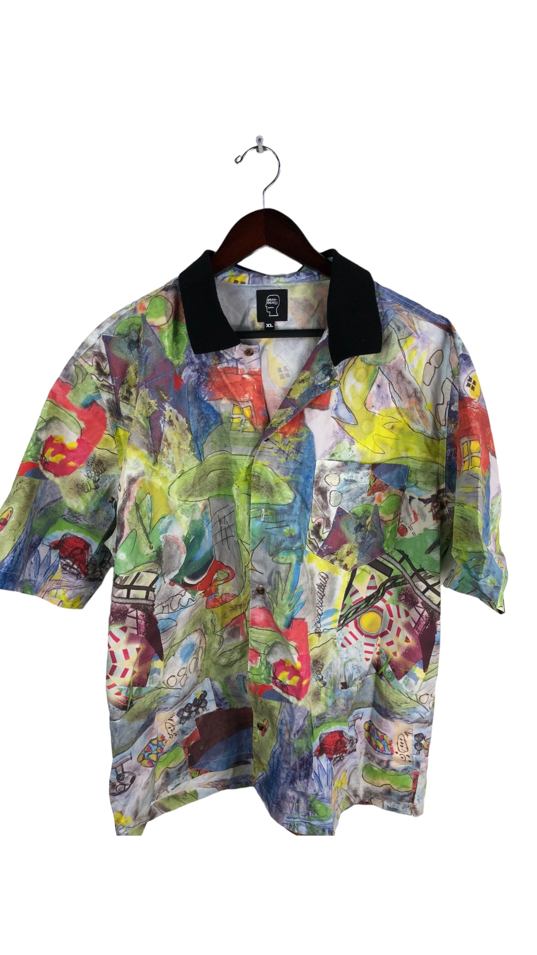 Used Brain Dead Leomi's World Button Up Shirt Sz XL