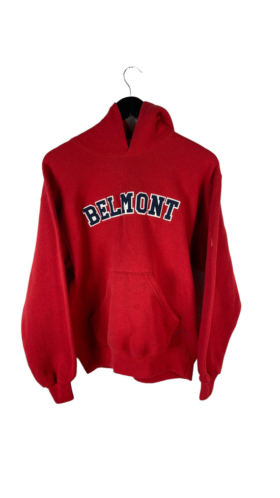 VTG Belmont Red Hoodie Sweatshirt Sz M
