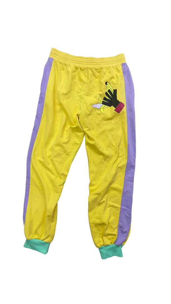 VTG Yellow Adidas Sweat Pants Sz 30x29