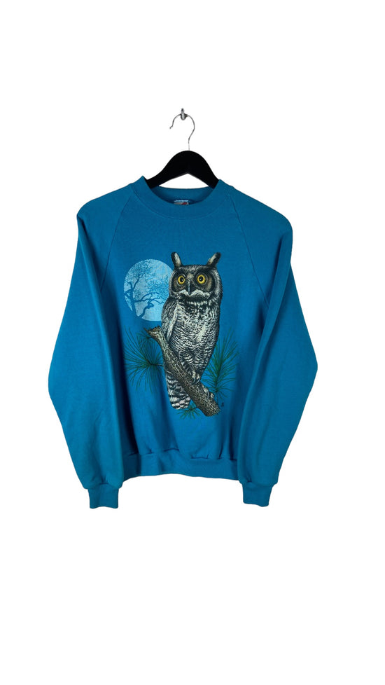 Load image into Gallery viewer, VTG Owl In The Night Crewneck Sz S
