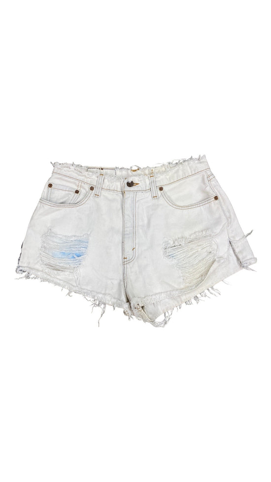Load image into Gallery viewer, VTG Wmns Washed Levis Jean Shorts Sz12
