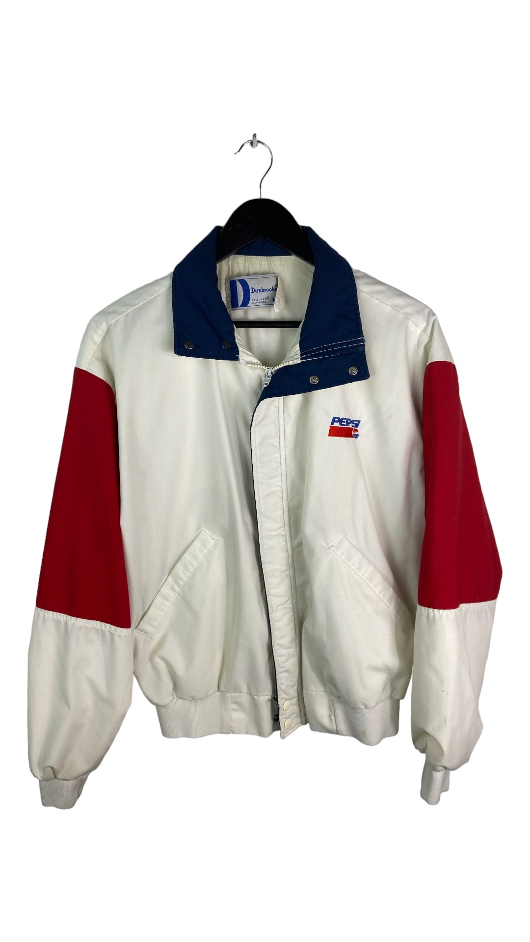 VTG Pepsi Dunbrooke White Windbreaker Jacket Sz M/L
