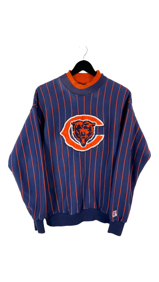 VTG Chicago Bears Stripe The Game Sweatshirt Sz L