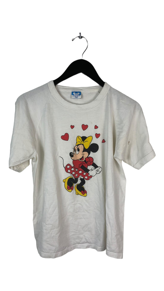 VTG Minnie Mouse Hearts Tee Sz S