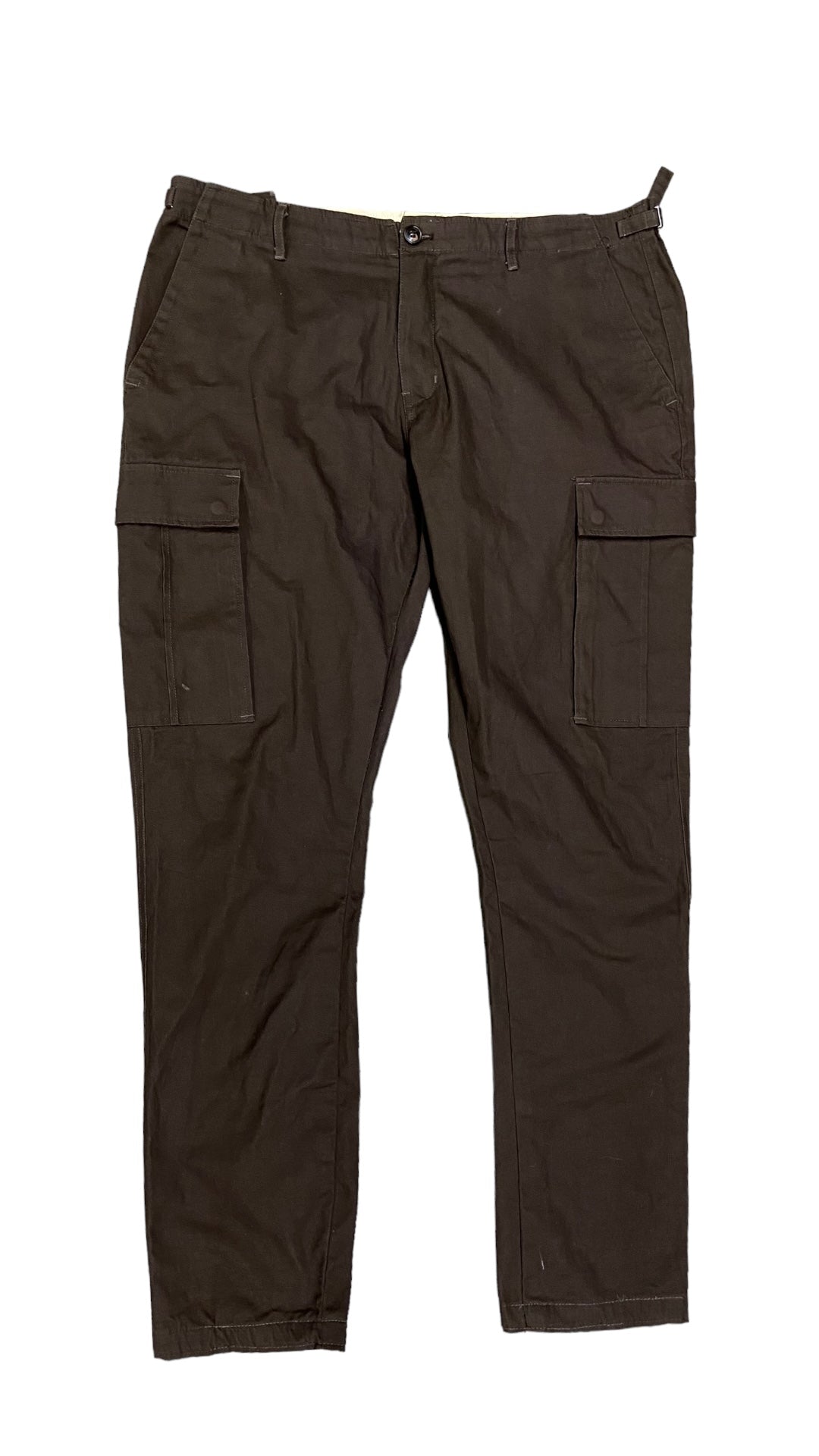 Preowned Uniform Brown Tapered Cargo Pants Sz 38x32