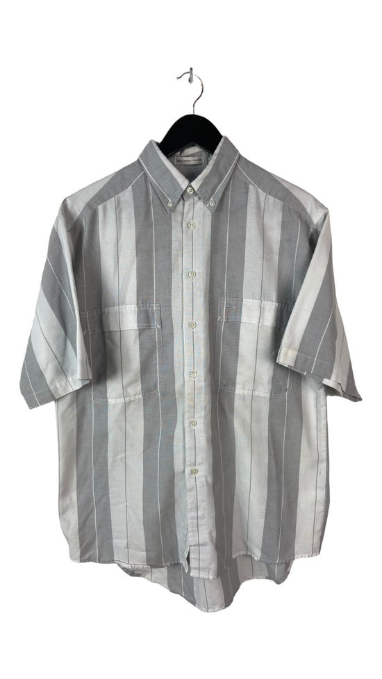 VTG Levi’s Laundered Oxford Short Sleeve Gray Button Up Shirt Sz M