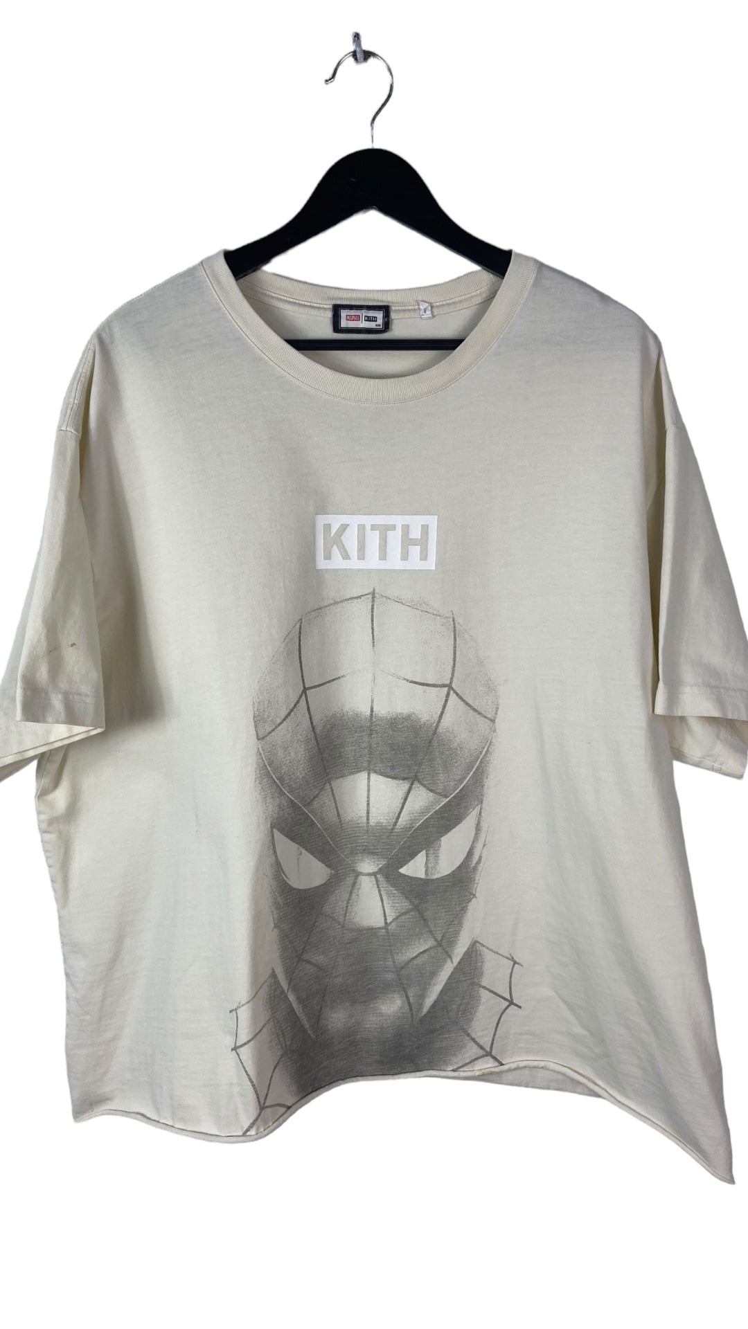 Preowned Kith Marvel Spider-Man Vigilante Cropped Tee Sz M/L