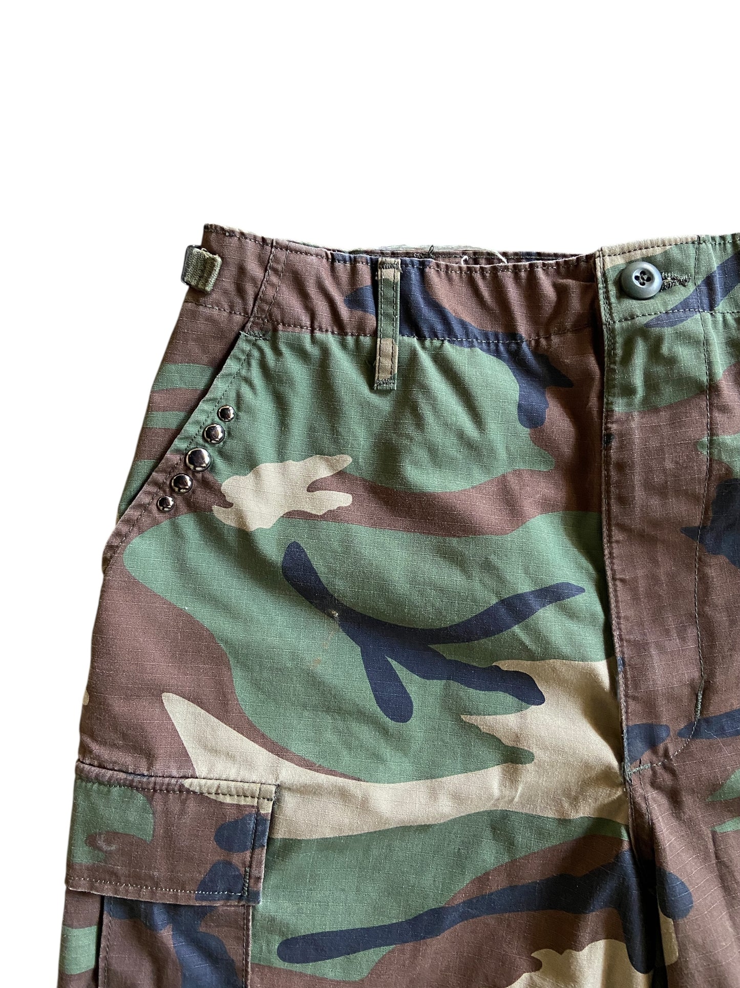 Reworked Studded Baggy Light Camo Shorts by david turner