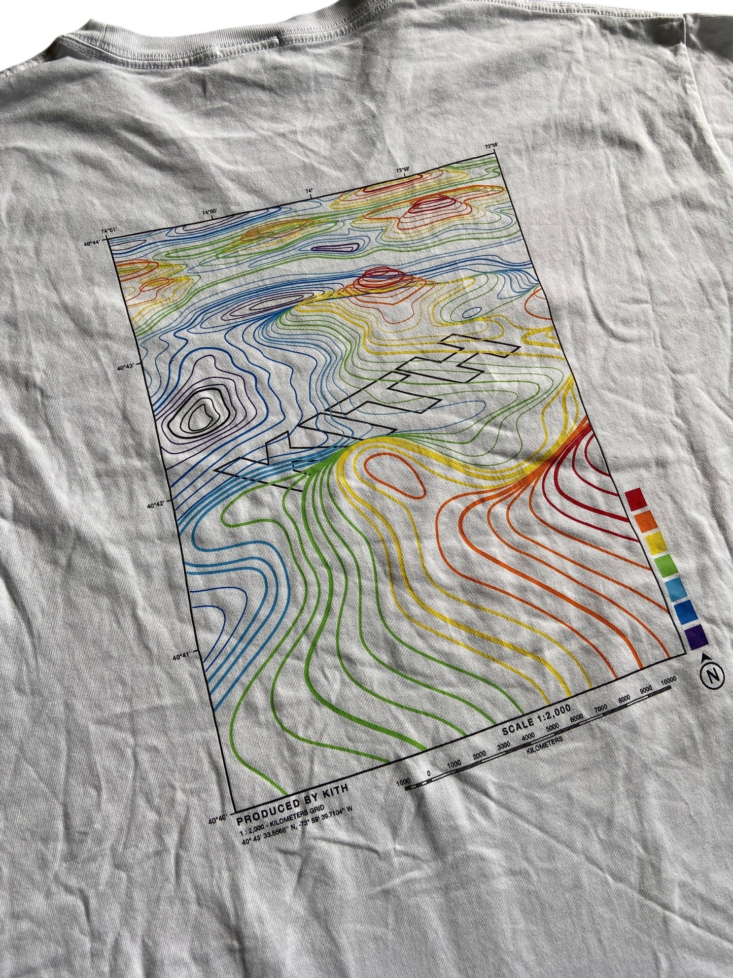 Kith Weather Map Tee Sz 2XL/3XL