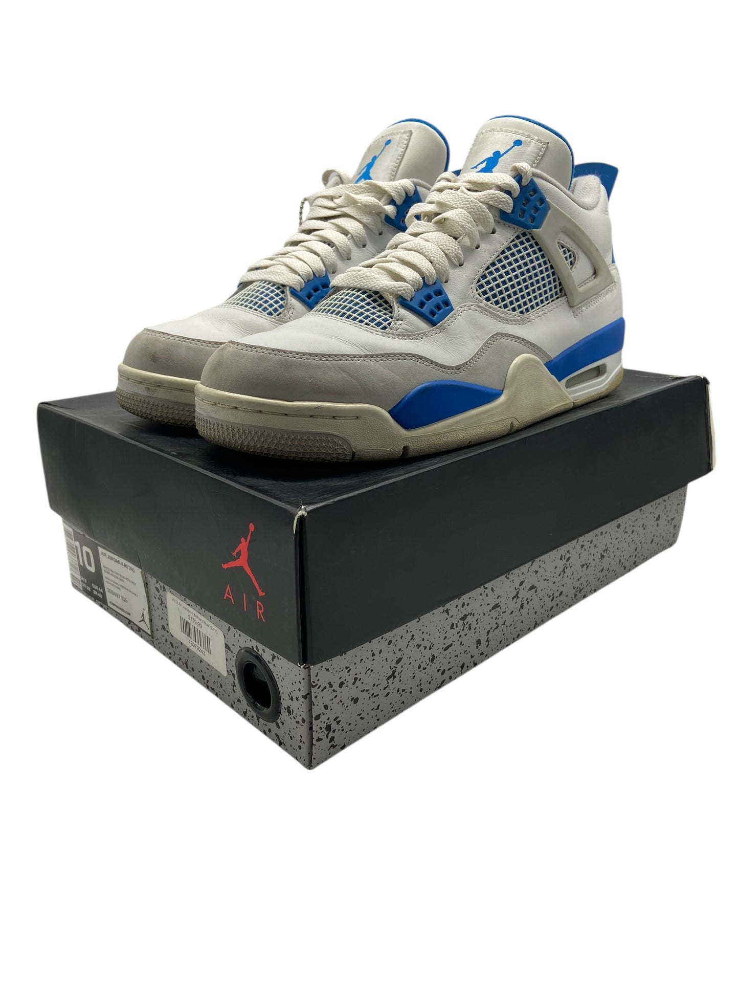 Preowned 2012 Air Jordan 4 Retro 'Military Blue' Sz 10M/11.5W