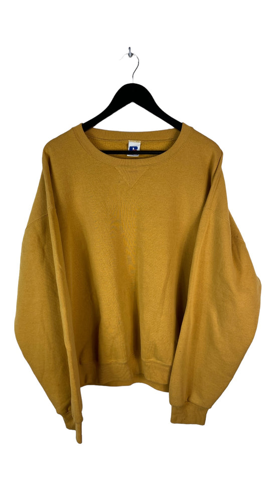 VTG Yellow Russell Crewneck Sweater Sz XXL
