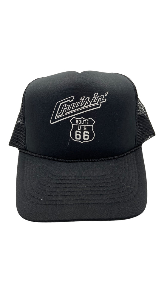 VTG Cruisin Route US 66 Black Trucker Hat