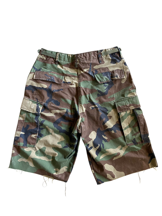 Reworked Studded Baggy Light Camo Shorts by david turner