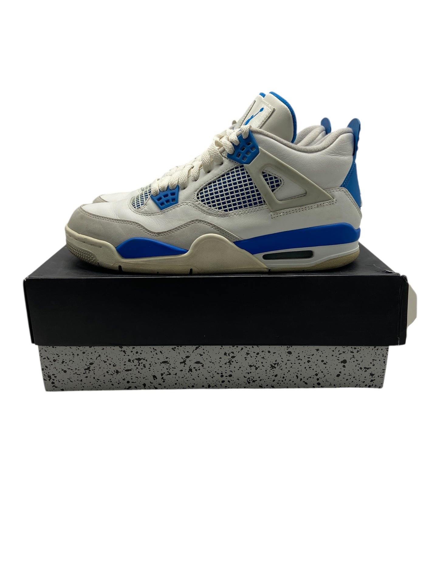 Preowned 2012 Air Jordan 4 Retro 'Military Blue' Sz 10M/11.5W