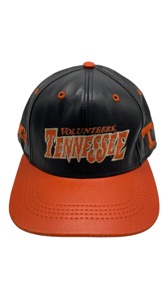 VTG Black Tennessee Vols Champions Leather Snapback Hat