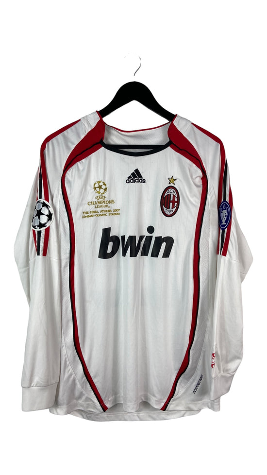 Adidas AC Milan Kaka Champions League Final 2007 White L/S Soccer Jersey Sz L
