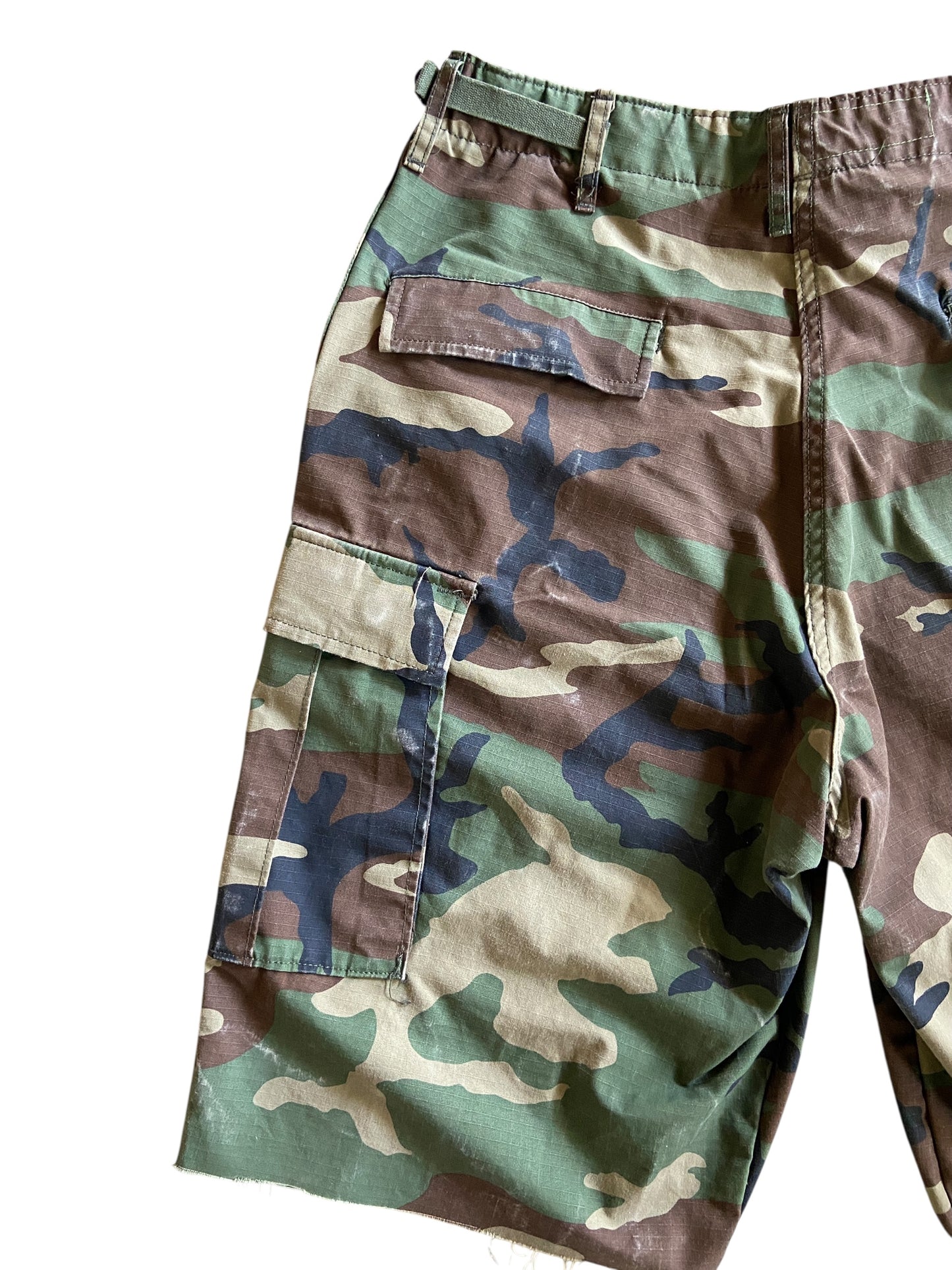 Reworked Studded Baggy Light Camo Shorts by david turner