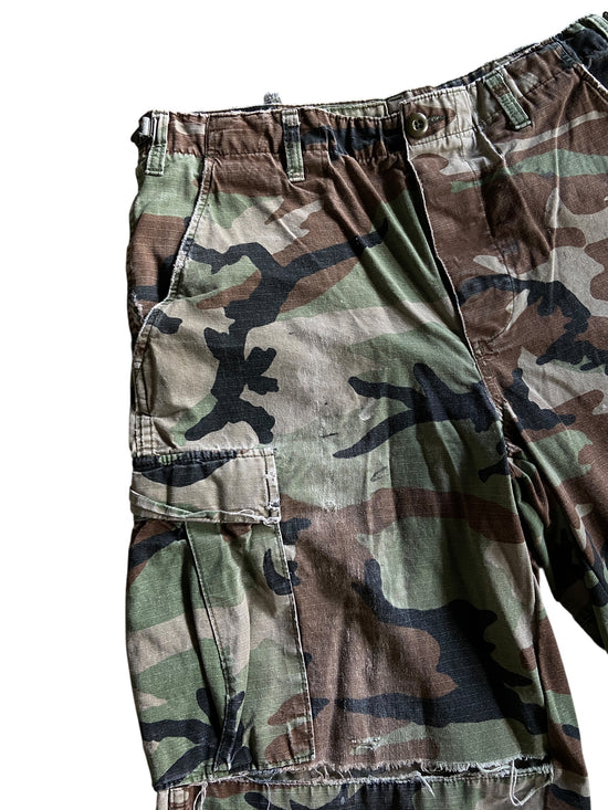 Reworked Natural Faded Camo Shorts by david turner