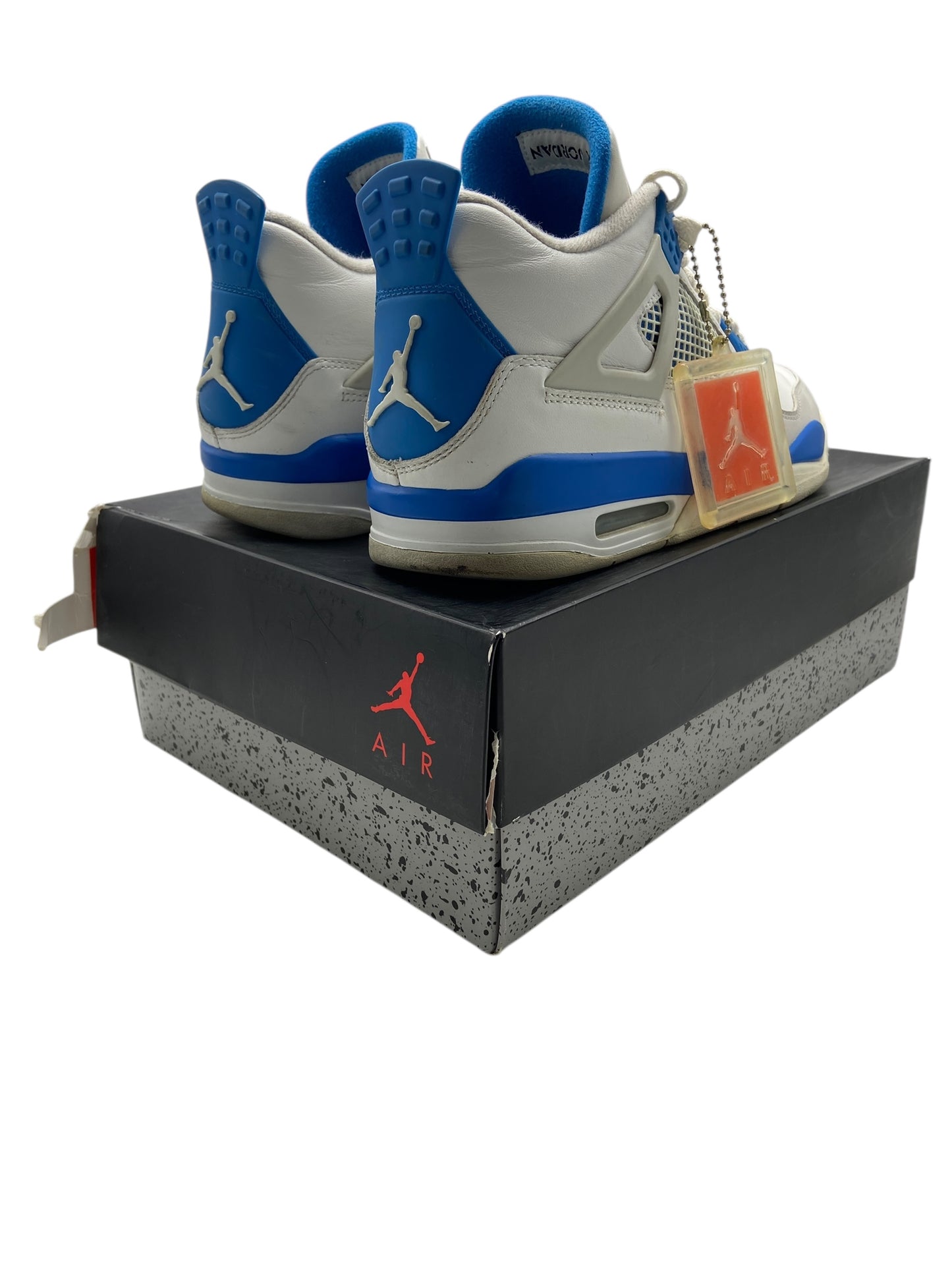 Preowned 2012 Air Jordan 4 Retro 'Military Blue' Sz 10M/11.5W