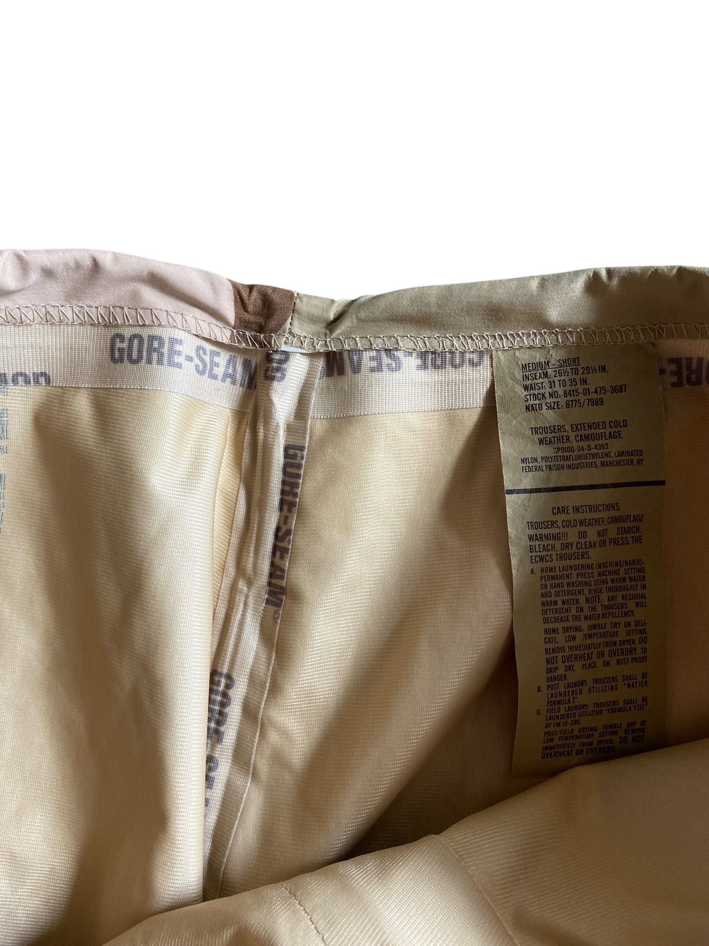Desert Storm Adjustable Waist Pants Sz 38x28