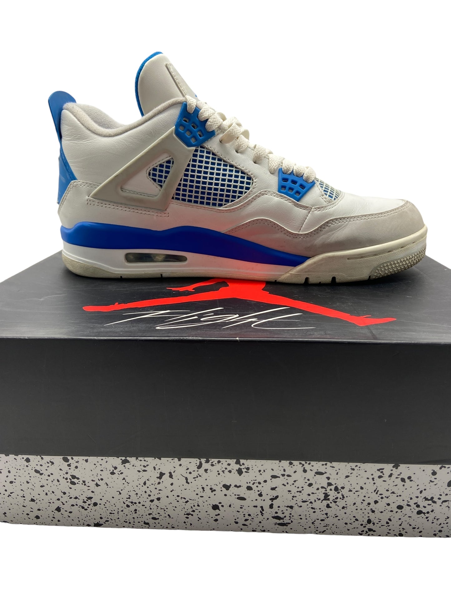 Preowned 2012 Air Jordan 4 Retro 'Military Blue' Sz 10M/11.5W
