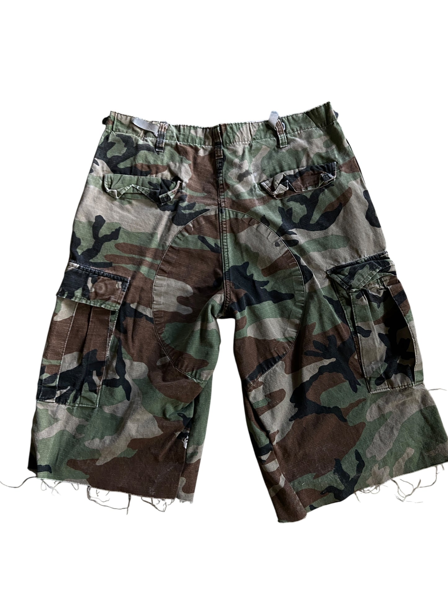 Reworked Natural Faded Camo Shorts by david turner