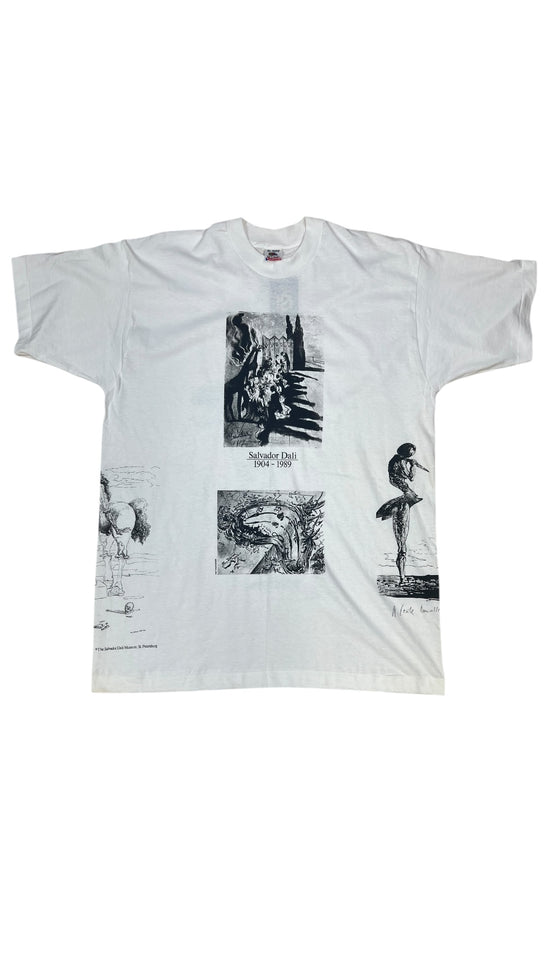 VTG Salvador Dali Museum Test Print Tee Sz XL