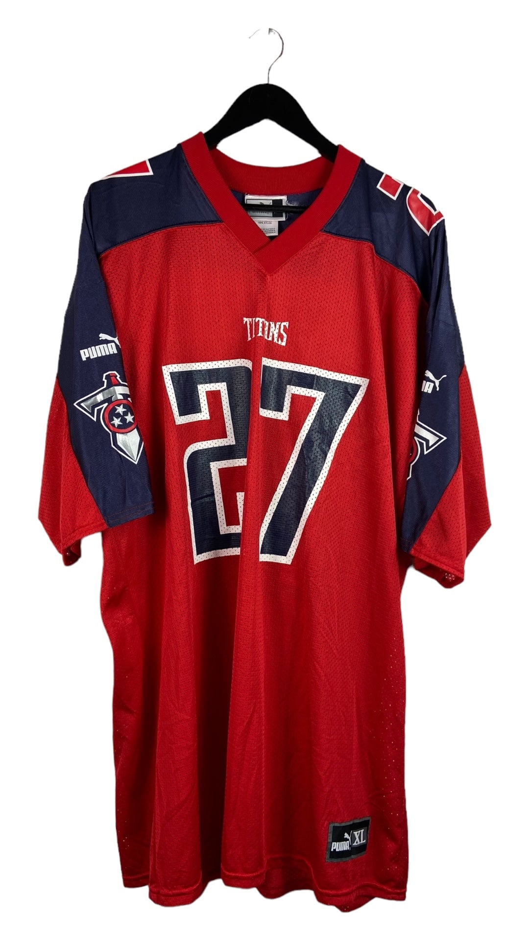 VTG Tennessee Titans Eddie George Red Puma Football Jersey Sz XL