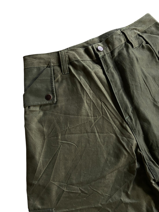 Reworked Military Olive Cargo Shorts by david turner