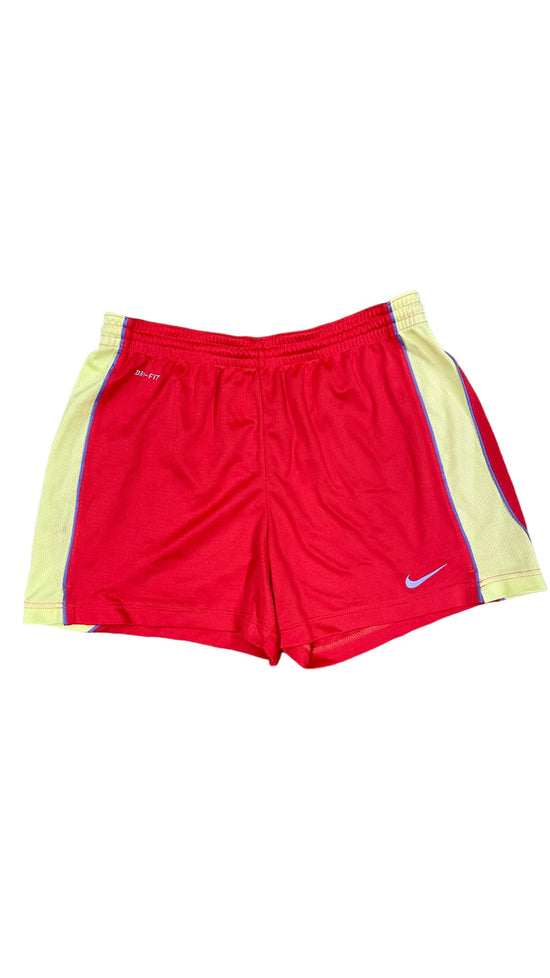 Wmns Nike Dri-Fit  Red/Yellow Shorts Sz M