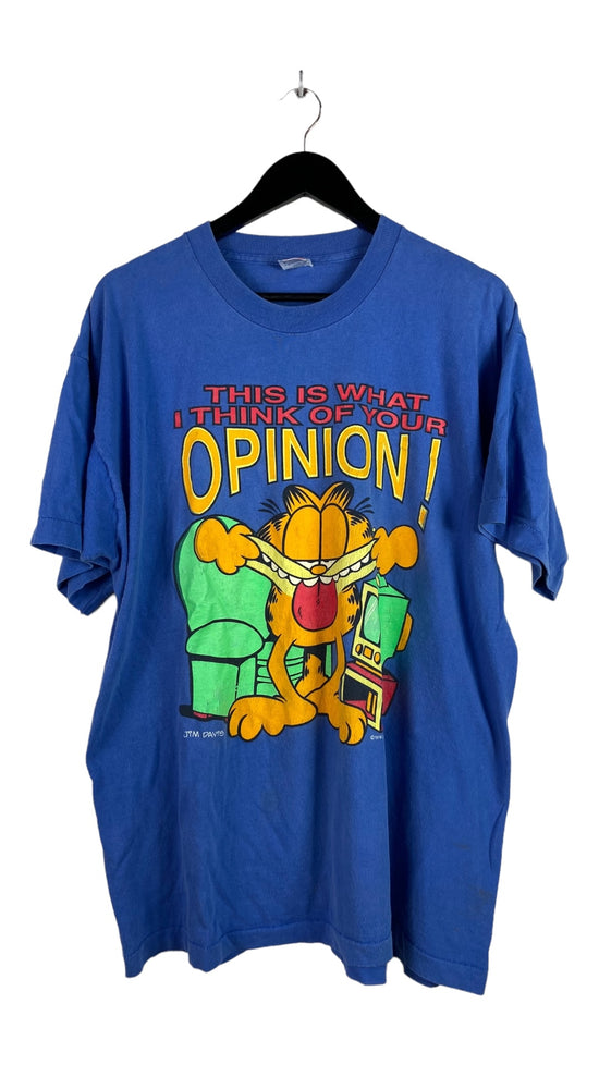VTG Garfield What I Think of Your Opinion Tee Sz XL