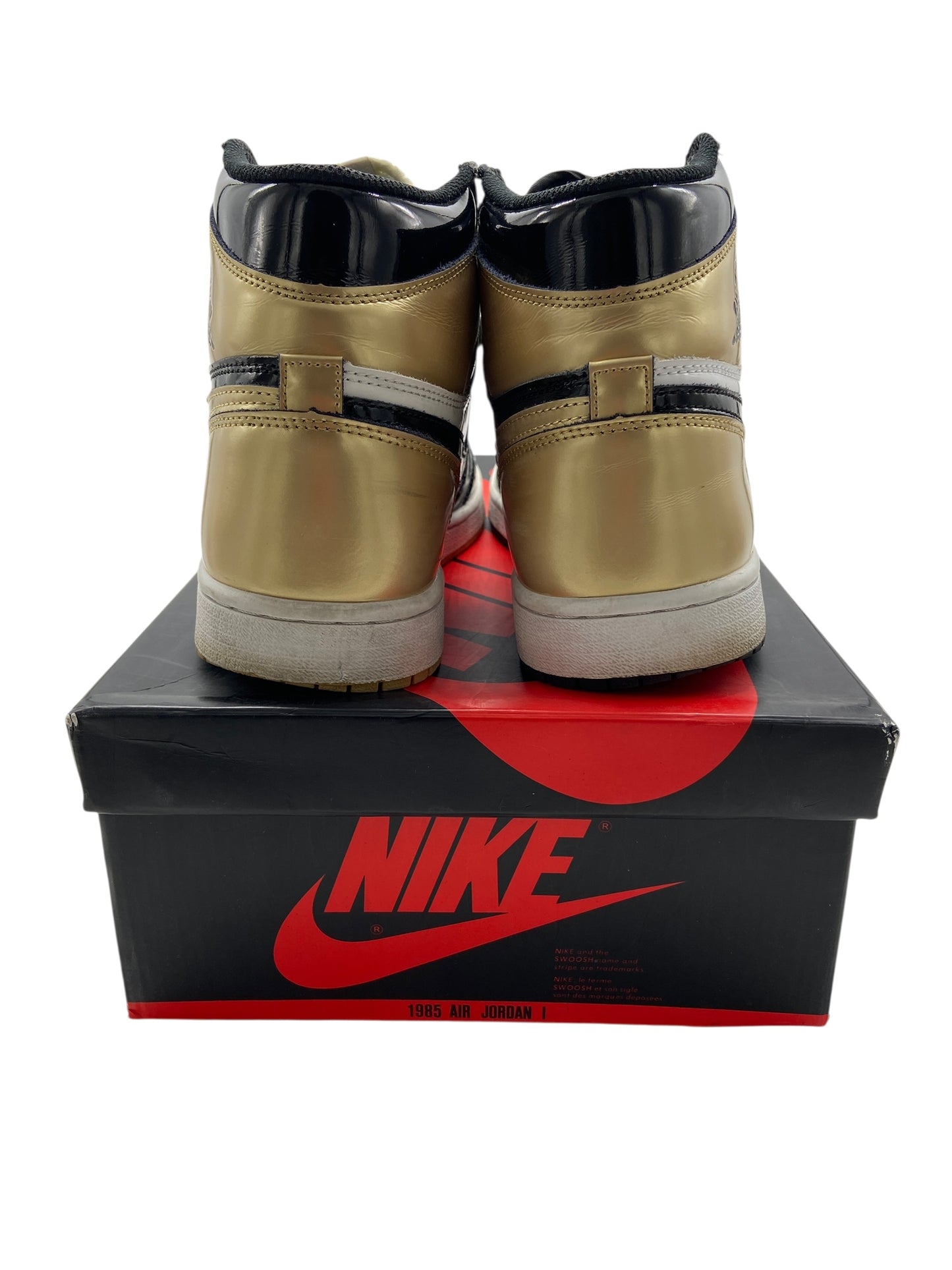 Preowned Air Jordan 1 Retro High OG NRG 'Gold Toe' Sz 9.5M/11W