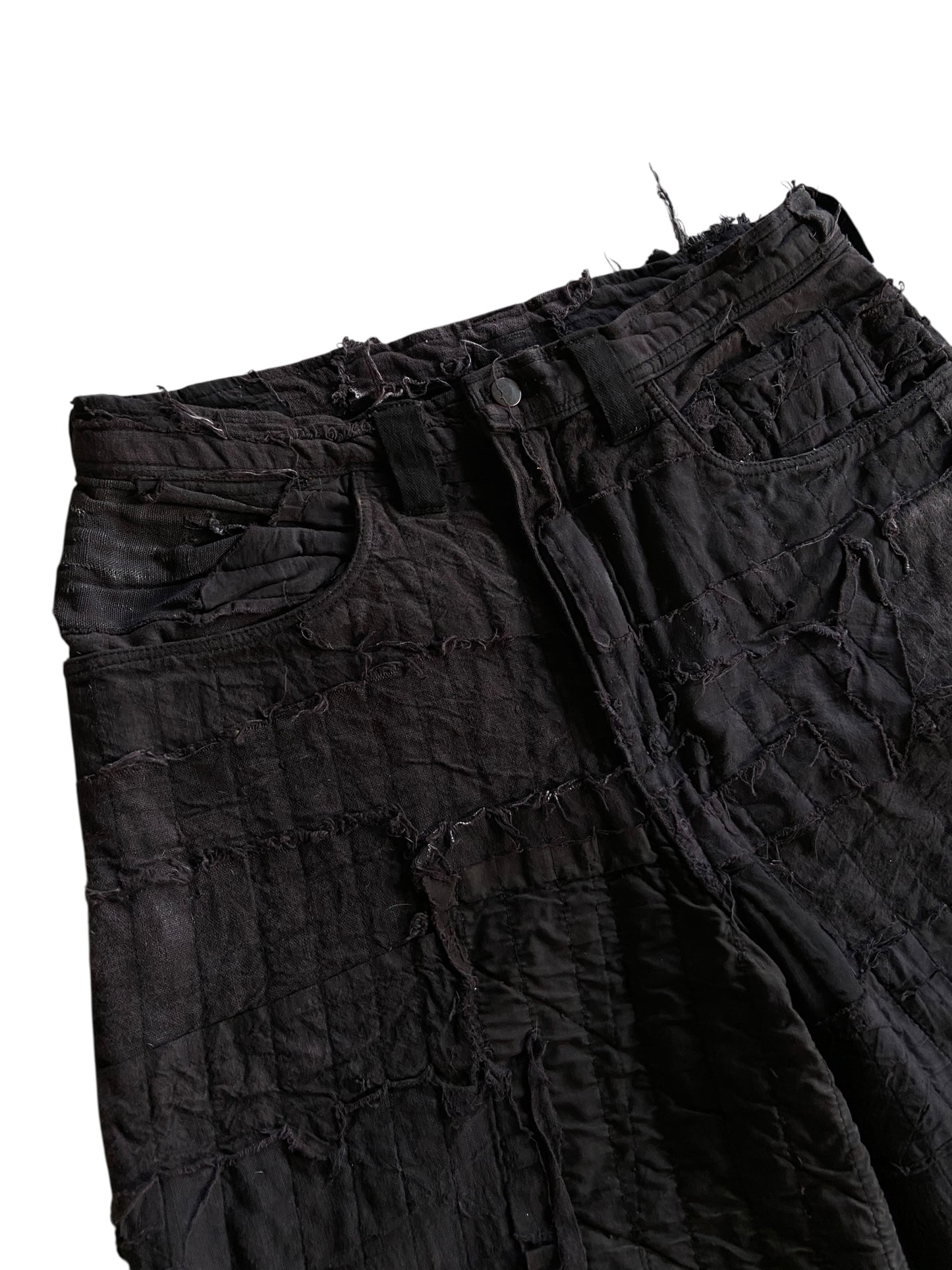 Reworked Purple Distressed Shorts by david turner