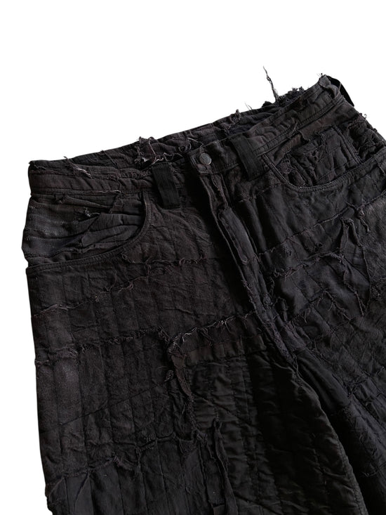 Reworked Purple Distressed Shorts by david turner