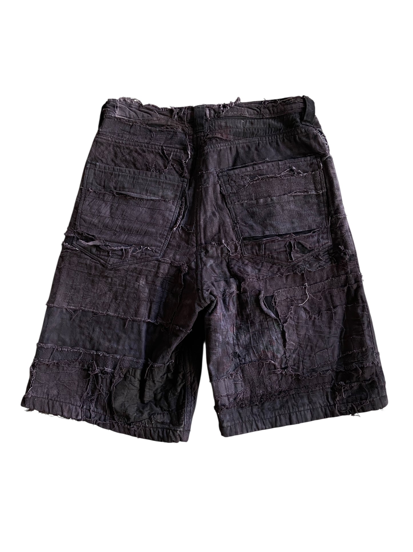 Reworked Purple Distressed Shorts by david turner
