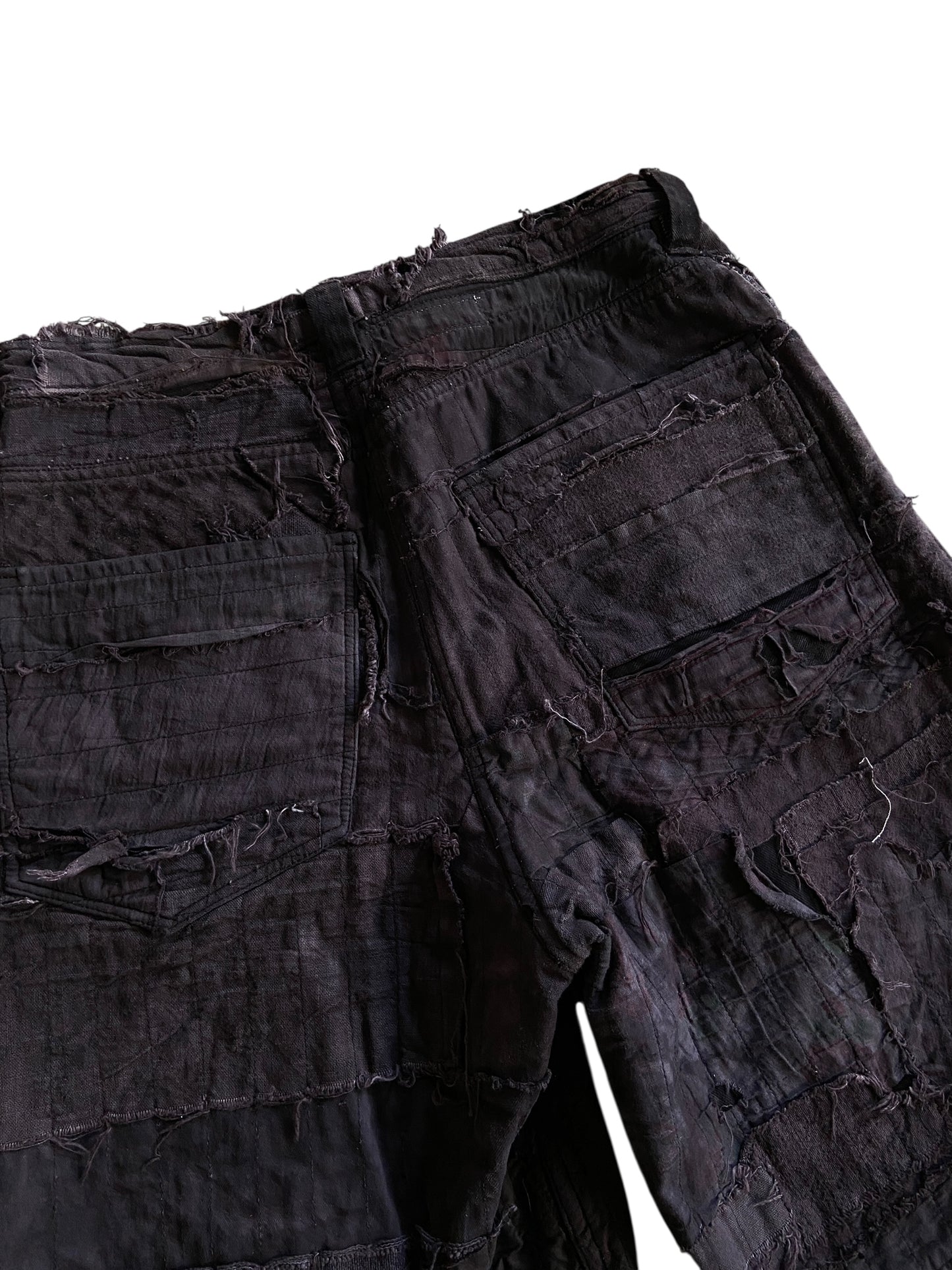 Reworked Purple Distressed Shorts by david turner