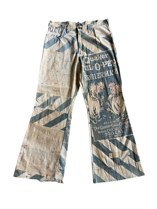 Reworked Quaker Broiler Mash Bagsack Pants by david turner