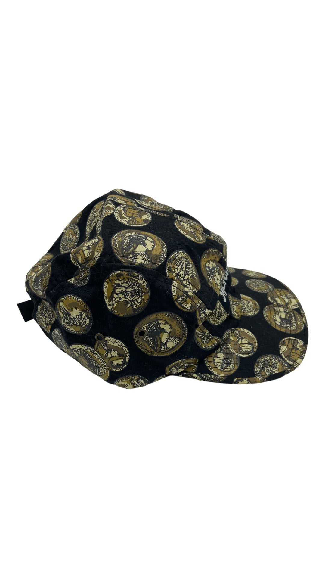 Used Supreme SS14 Black Coins Camp Cap