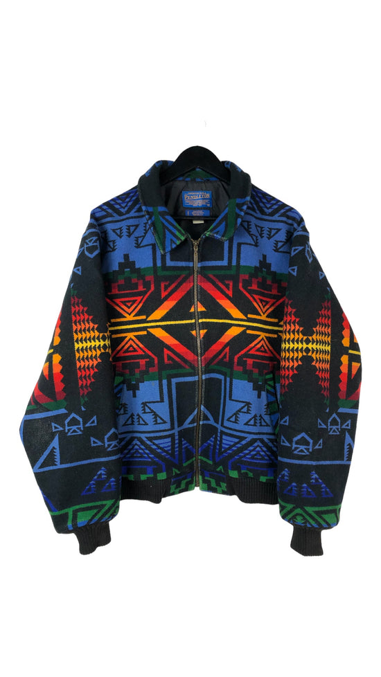 VTG Pendleton Aztec Wool Jacket Sz L