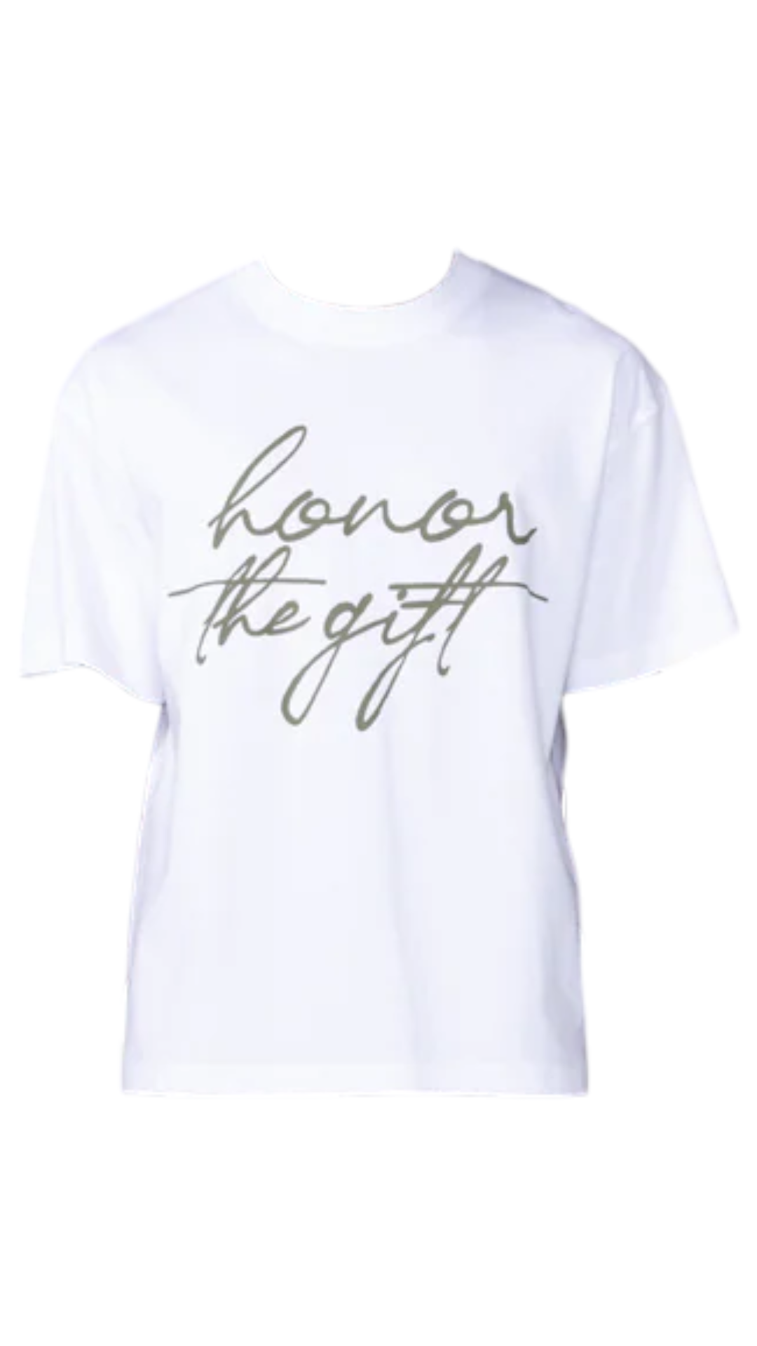 Load image into Gallery viewer, Honor The Gift Script Tee &amp;#39;White&amp;#39;
