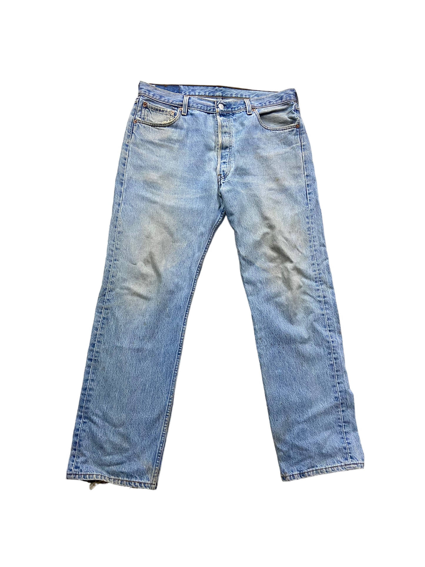 VTG Levi's 501 Light Blue Denim Jeans Sz 36x30