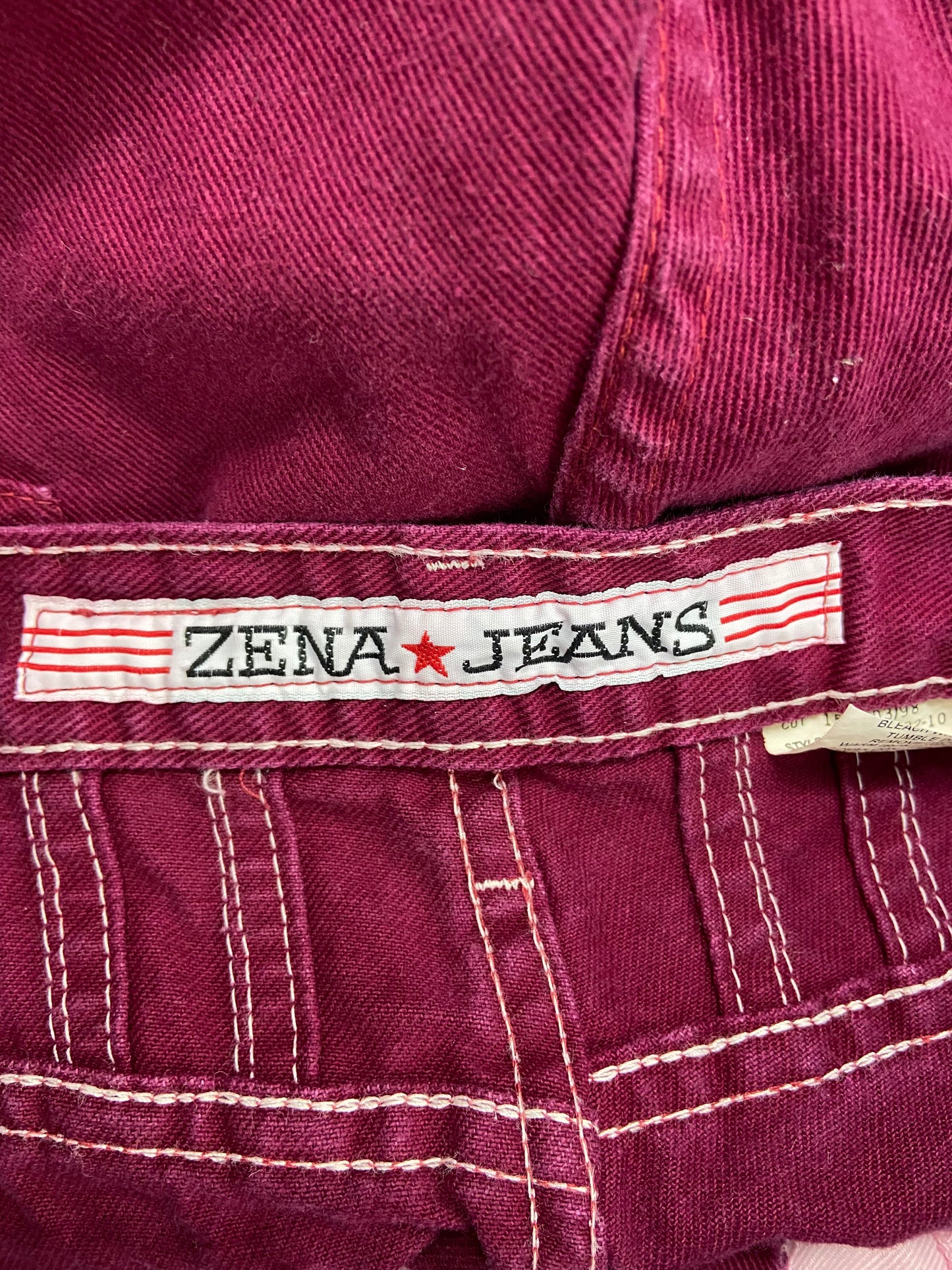 VTG Red Zena Jeans Sz 32x32