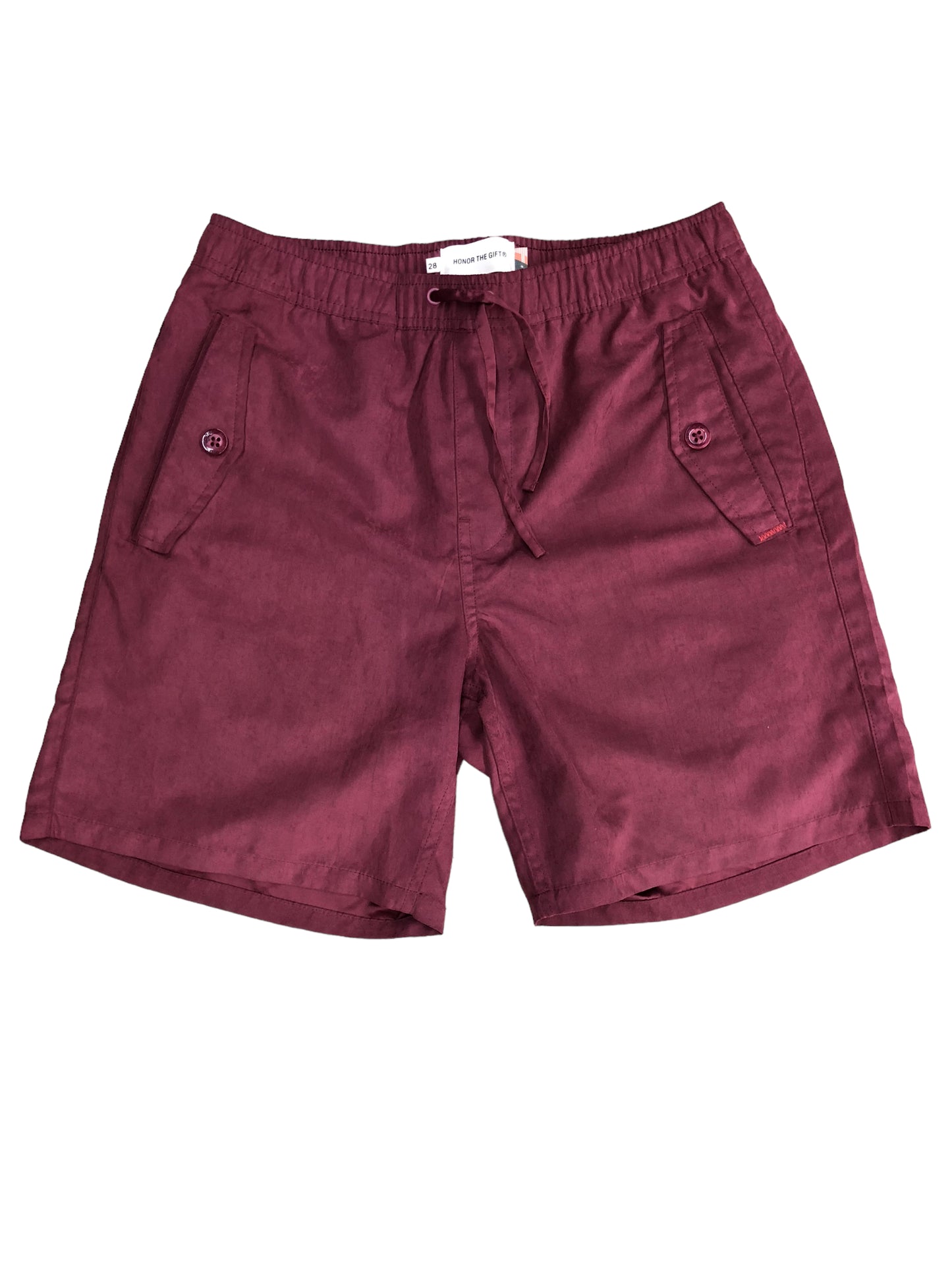Honor The Gift Sonic Brushed Maroon Shorts Sz 28
