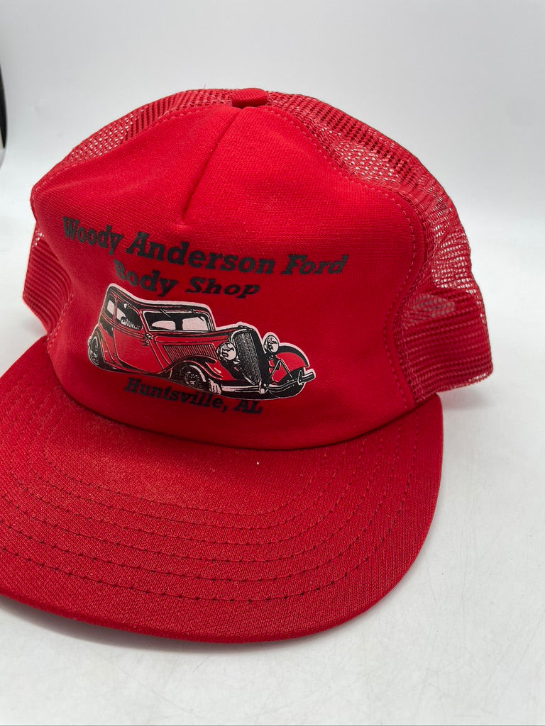 VTG Woody Anderson Ford Body Shop Trucker Hat