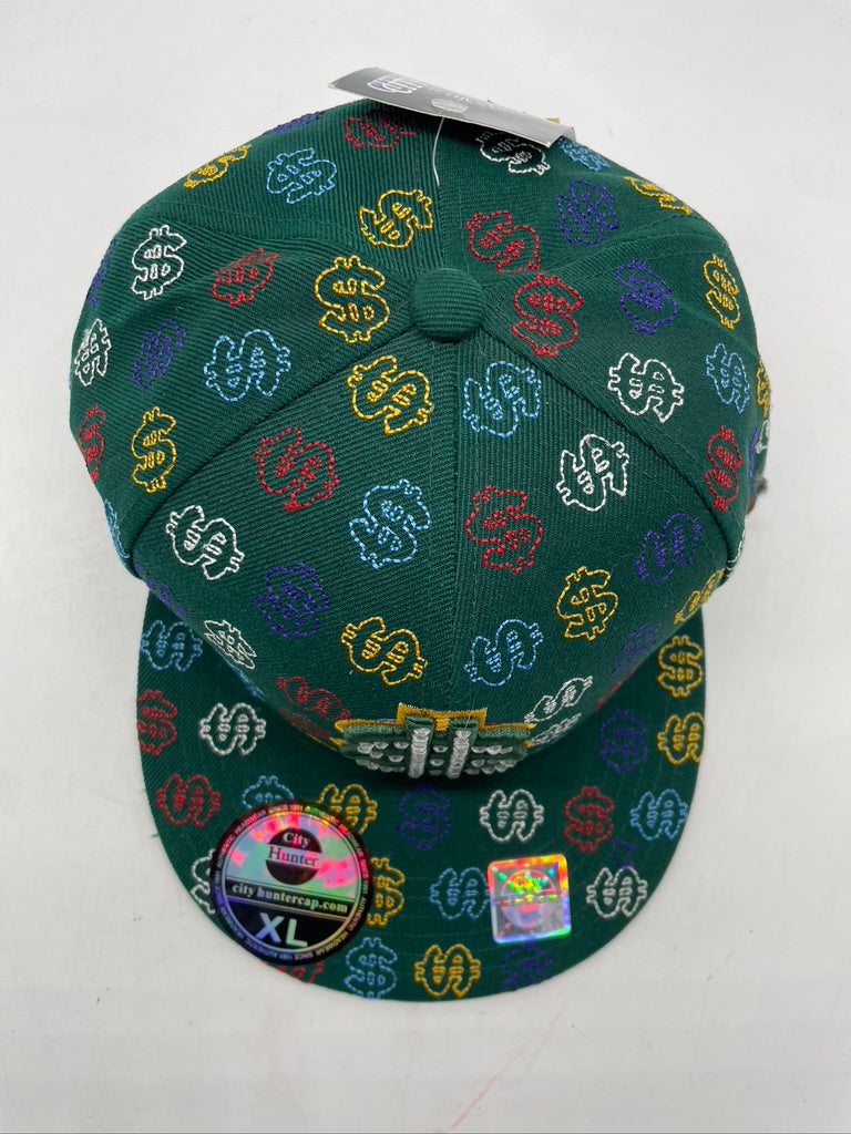 Y2K Money Fitted Hat Sz 7 3/4